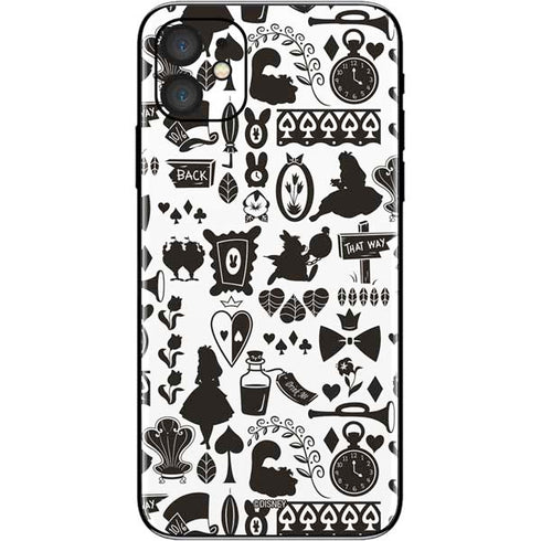 Disney Alice in Wonderland (animated) Silhouette Pattern iPhone 11 Skin